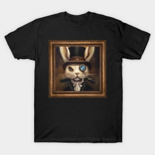 Steampunk Rabbit Self Portrait T-Shirt